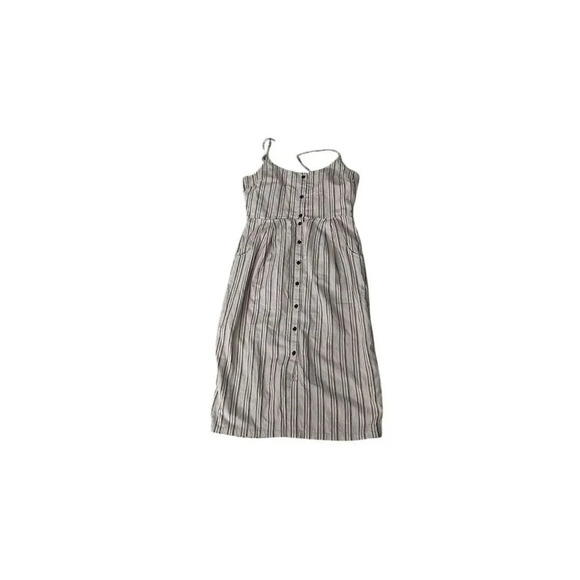 RVCA Women's Striped Button-Front Midi Dress Multicolor Size S - Picture 1 of 5